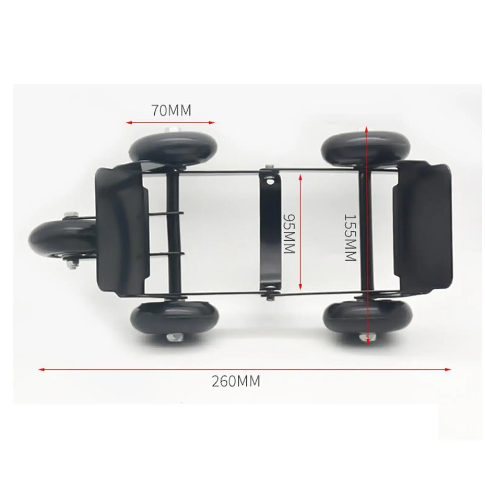 Universal Electric Scooter Flat Tire Moving Cart Foldable Motorcycle Tire Dolly Emergency Rescue Trolley