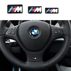 17mm 16mm 19mm M Logo Emblem Car Steering Wheel Badge Sticker For BMW M F30 E39 E46 E87 E53 E60 E90 E91 E92 E93 X1 X3 X5 X6 X7