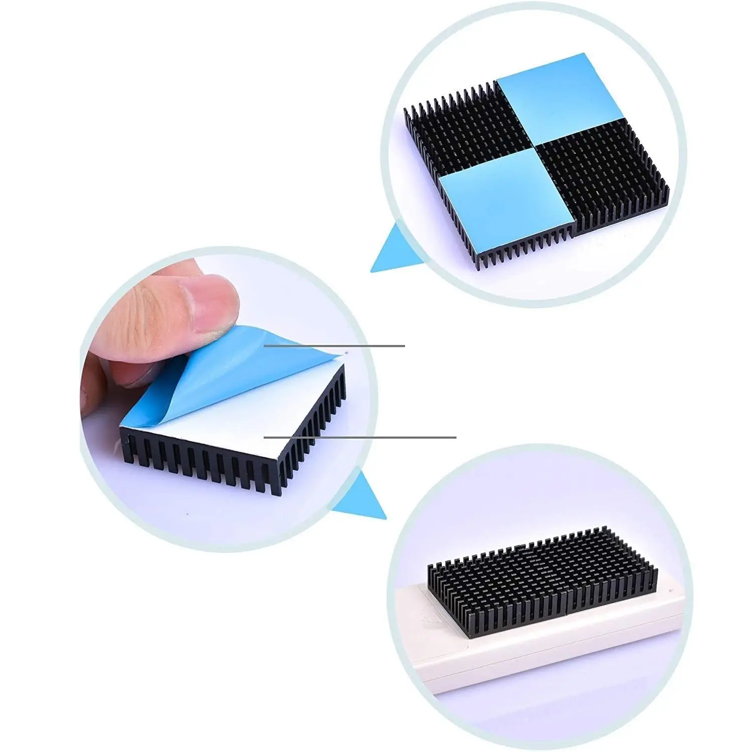 1/2/3/4 шт. радиатор, алюминиевый охлаждающий радиатор, радиатор, рассеивание тепла для CREALITY Nema17 42, шаговый двигатель 40x40x11 мм, 3D Prin