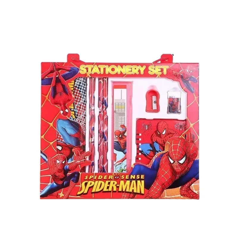 Spider-Man Disney Stationery Set Cartoon Spider-Man Pattern Stationery Children\'s Portable Stationery Set Student Birthday Gift