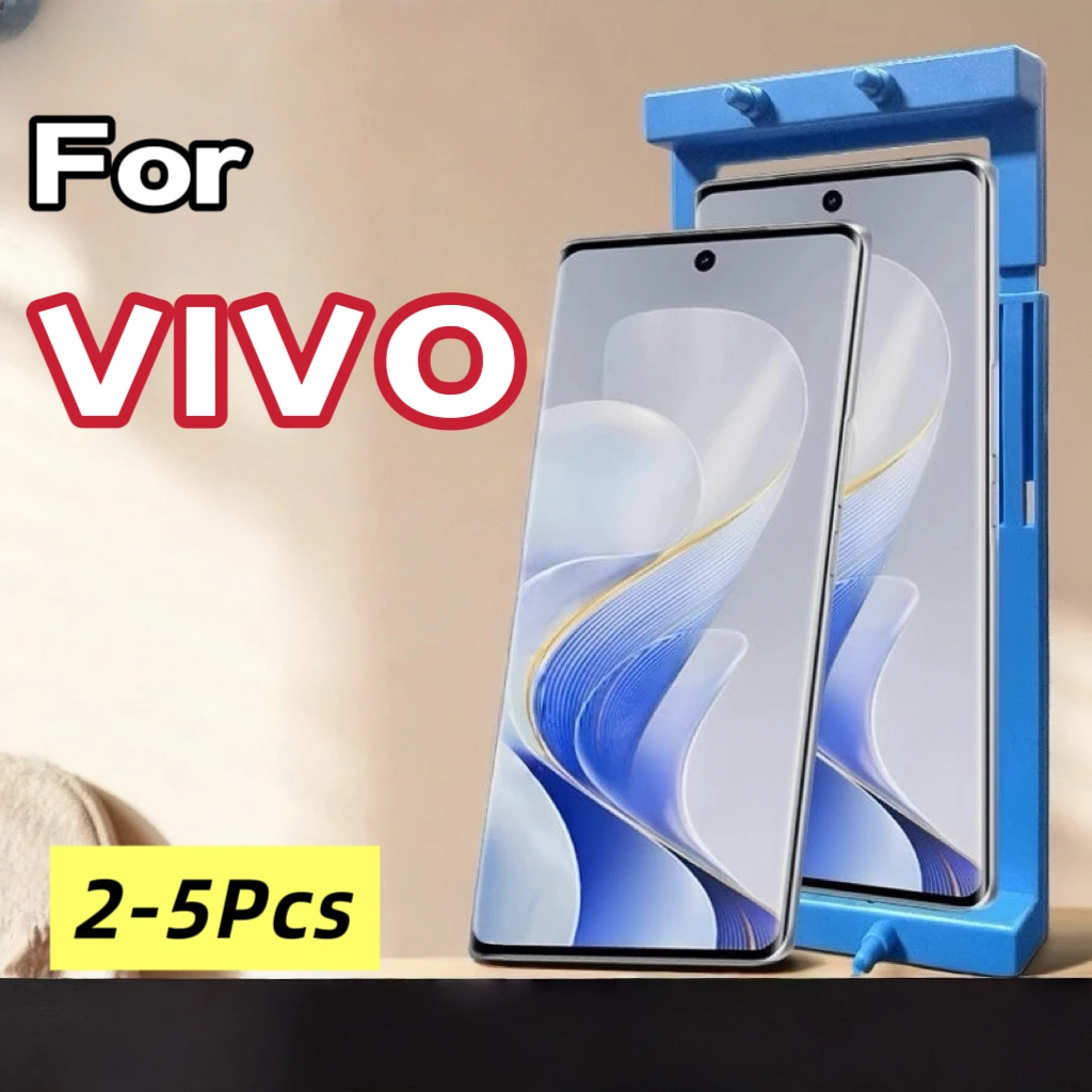 2–5 Stück VIVO S19 S18 S17 S16 Y100 X90 X80 X70 X200 X100 Pro Plus Displayschutzfolie mit einfachem Installationssatz, nicht gehärtetes Glas