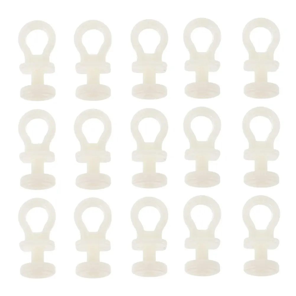 

30Pcs Plastic Curtain Track Rollers Beige Smooth Glide Accessories for Ceiling Mounted Curtains Shower Tracks Room