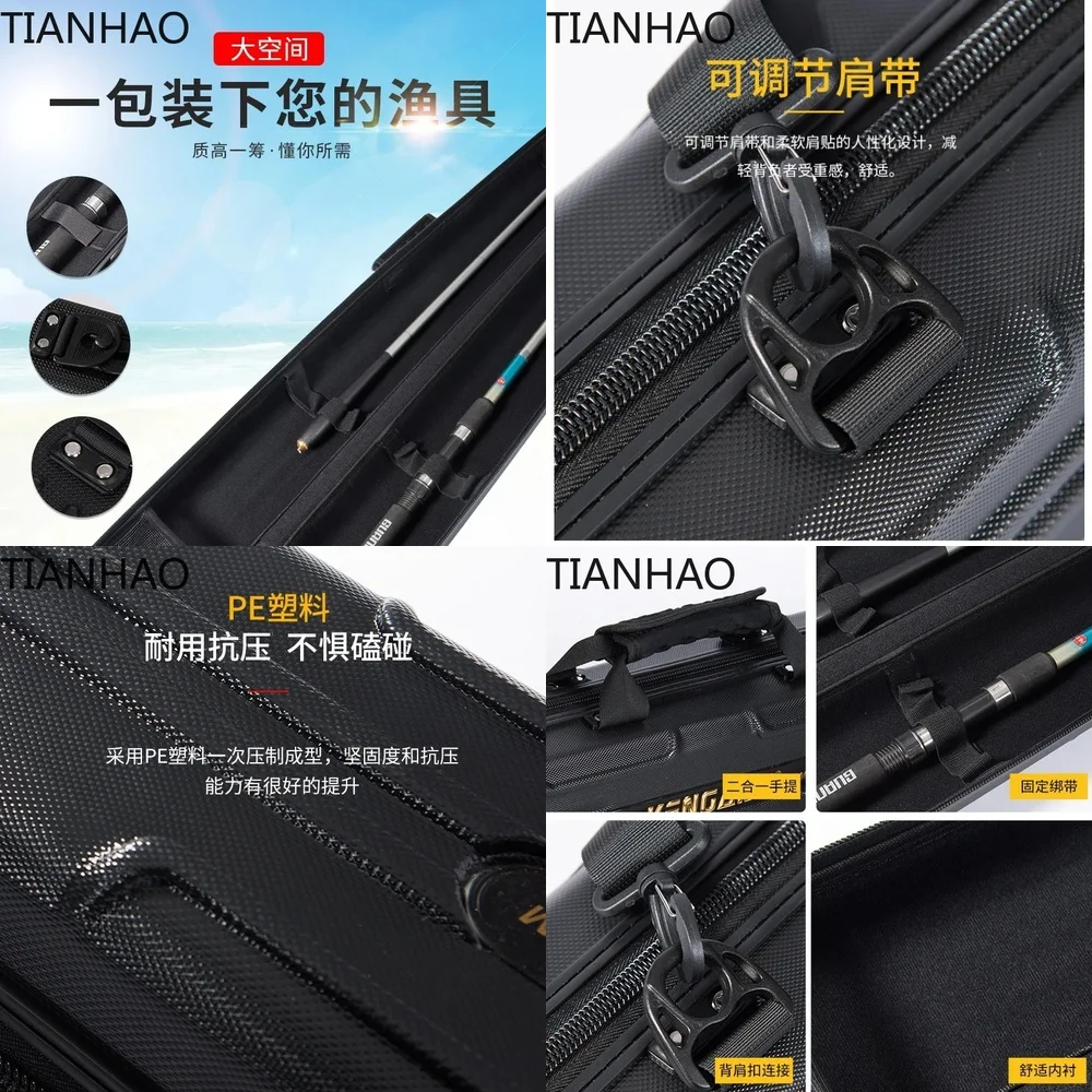 ABS Hard Shell Fishing Bag Waterproof Luya Packaging Fishing Rod Gear Bag Supplies