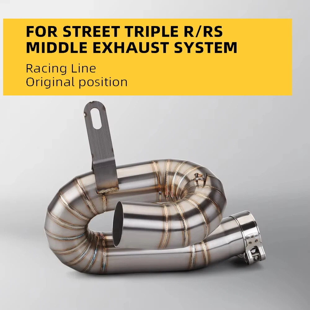 

Exhaust silencer modified connection pipe, motorcycle , Mid Link Pipe motorcycle exhaust,Triumph Street Triple 765 S R RS 17-24