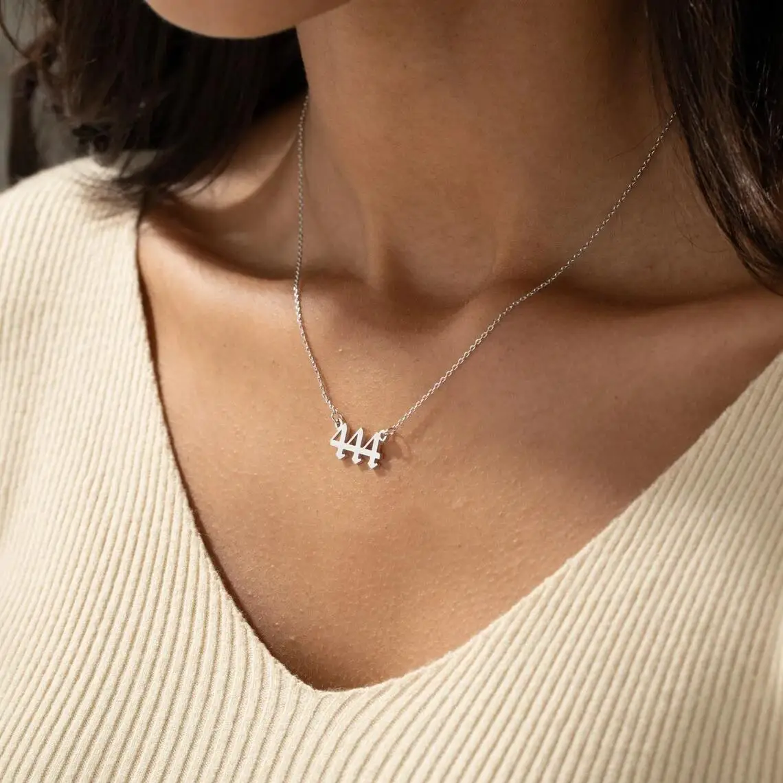 Dainty Lucy Number Necklace Angel  Number Year Necklace 111 222 333 444 555 666 777 888 999 Necklace Spiritual Gift Gift for Mom