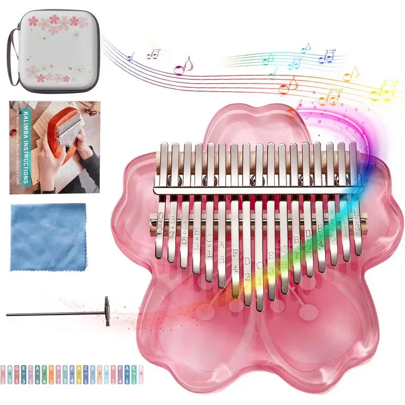 

Пианино для пальцев, прозрачное акриловое пианино для Kalimba, эргономичный инструмент для Kalimba, прозрачное пианино для большого пальца, безопасное и безвредное