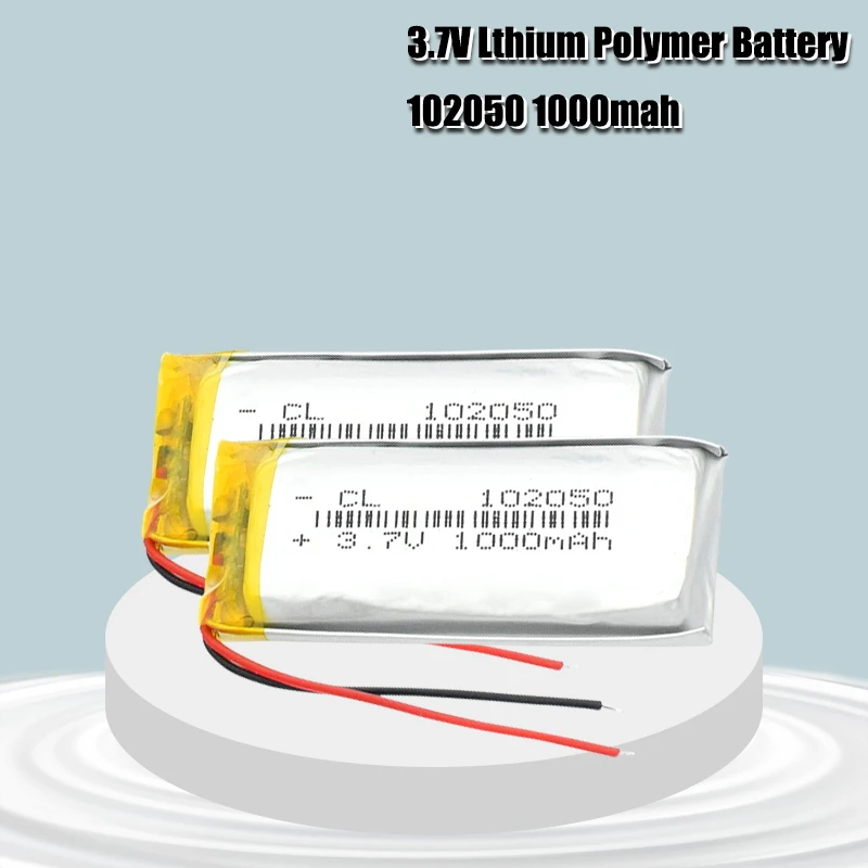 3.7V 1000mAh 102050 Lithium Polymer Li-Po li ion Rechargeable Battery For MP3 MP4 MP5 GPS DVD tablet Bluetooth camera Lipo cell