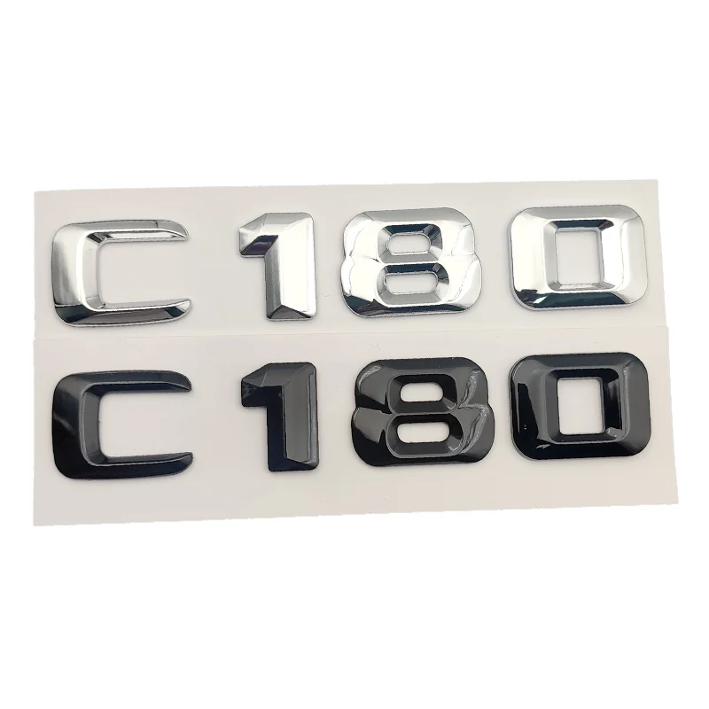 3d ABS Black Logo C200 C180 C300 C400 C220 Emblem Letters Sticker Car Trunk Badge per W203 W204 W205 accessori