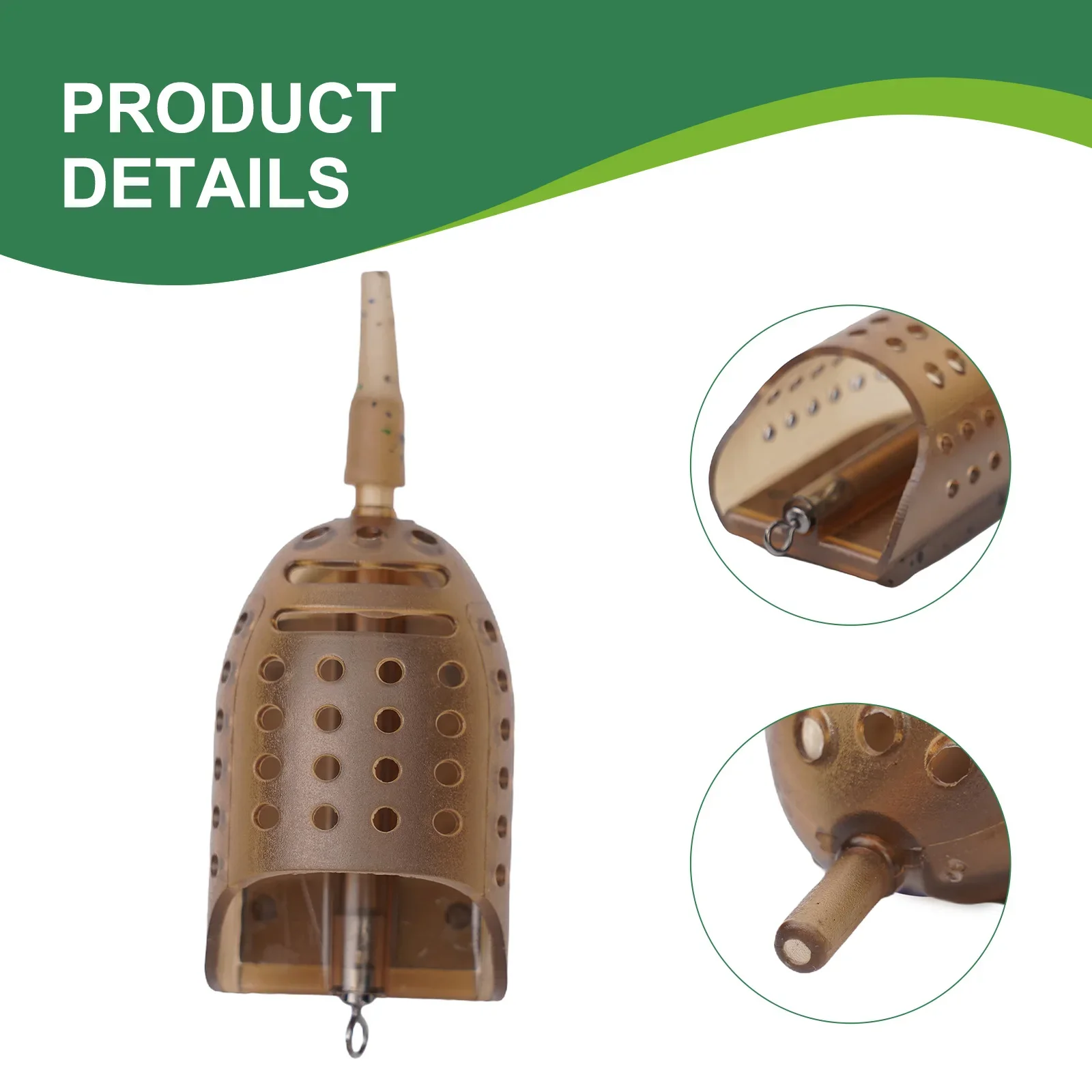 

1pcs Feeders Fishing Bait Feeders Feeder Bait Feeder Tool Fishing Bait Holder 30/40/50g 70x30mm Fishing Accessories