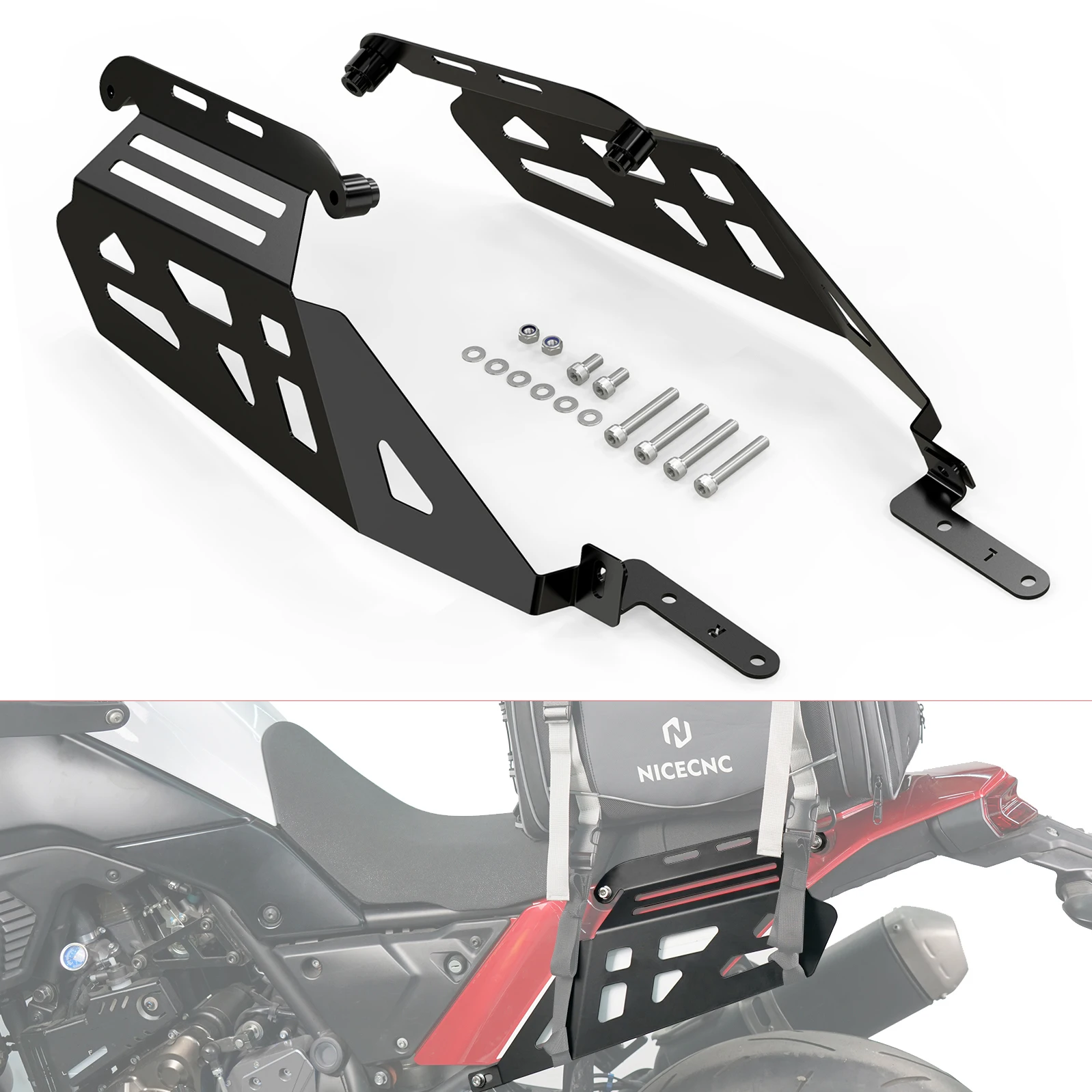 

Для Yamaha Tenere 700, боковые направляющие для багажника, опорный кронштейн для седельной сумки, боковые кофры для Yamaha Tenere 700 XTZ700 2019-2024