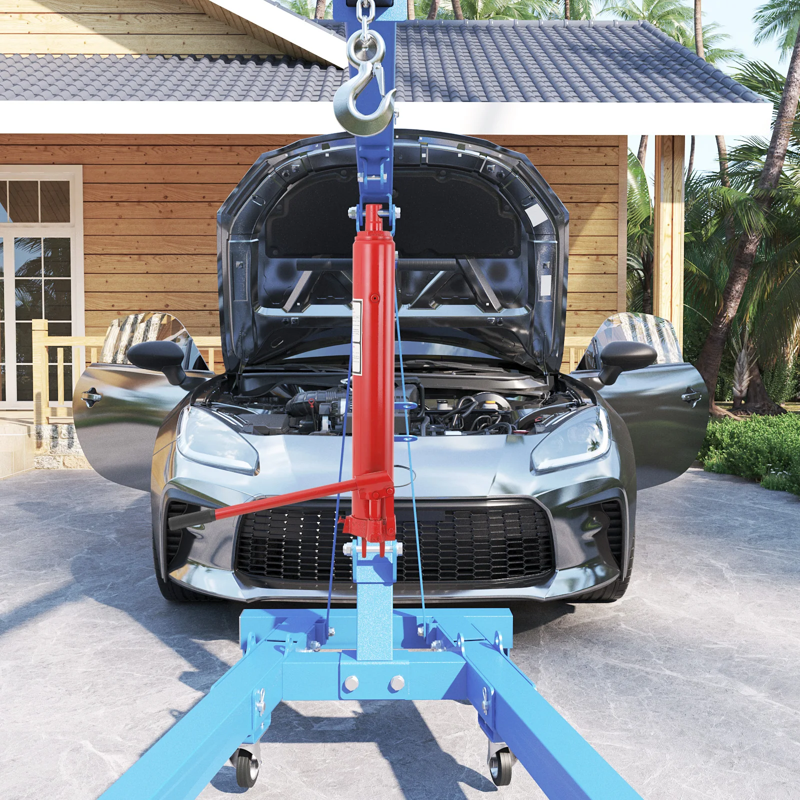 Podnośnik hydrauliczny 12T do silnika, narzędzie do podnoszenia, podnośnik hydrauliczny 12 ton, narzędzie do naprawy, długa tłoczysko, ręczny zamiennik