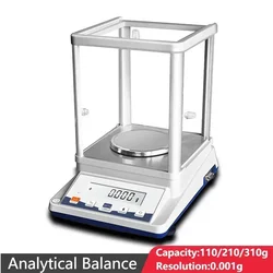 Bilancia analitica ad alta precisione da laboratorio 0.001g bilancia elettronica digitale gamma 110/210/310g