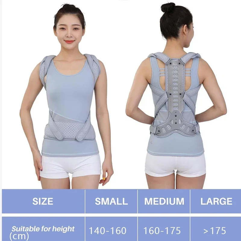 Posture Corrector Back Braces Shoulder Waist Lumbar Support Belt Humpback Prevent Body Straighten Slouch Compression Pain Relief