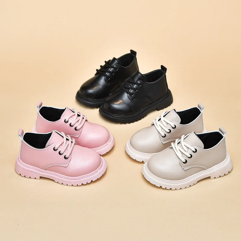 

Fashion Girls Shoes Spring New British Style Kids Leather Shoe Anti Slip Child Performance Shoes Soft Soled Girl Casual Shoe