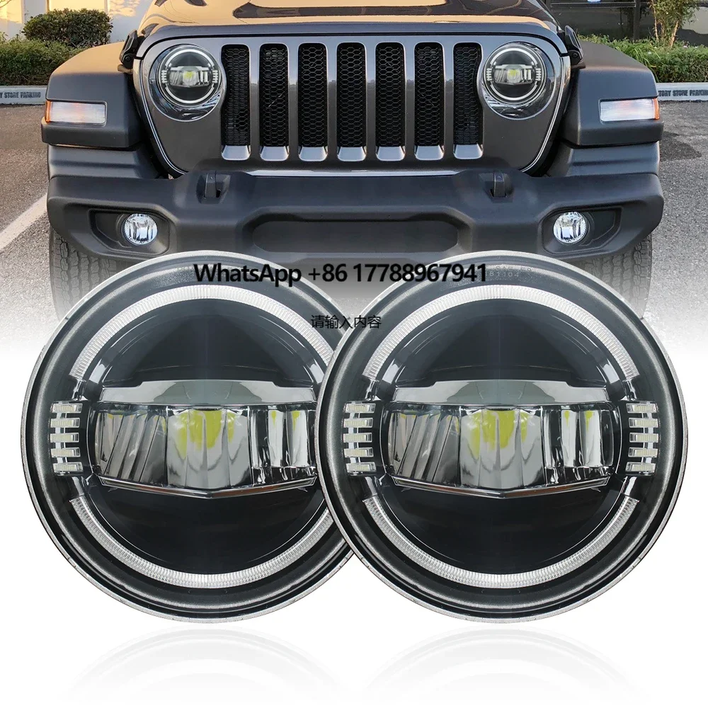 

7 Inch Round Headlight DRL Turn Signal Halo Headlight Kits for Jeep Wrangler JK Motorcycle Parts