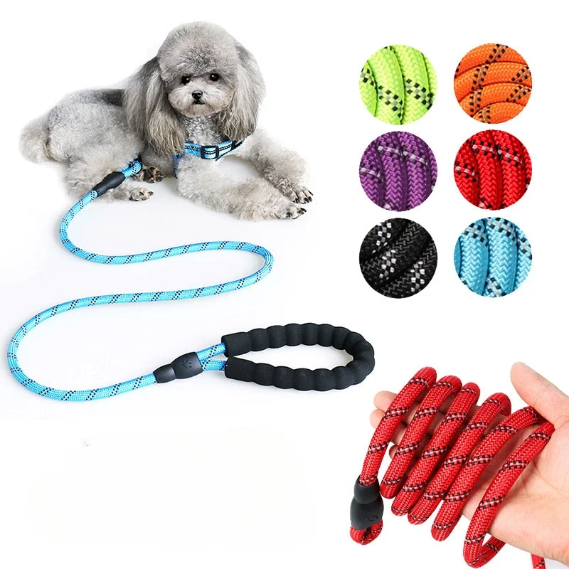 

1.5m Pet Leash with Reflective & Comfortable Padded Handle for Small, Medium and Large Dogs