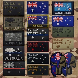 Australia Flag Embroideried Patches Appliqued Australian 3D Rubber Sticker For Clothing Backpack
