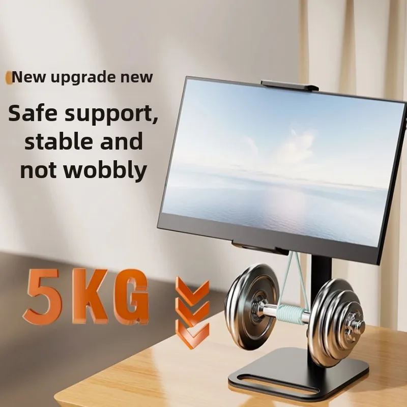 Portable Monitor Holder Adjustable Laptop and Phone Stand Vesa Clamp for Gaming and Office Screens No-Drilling Required