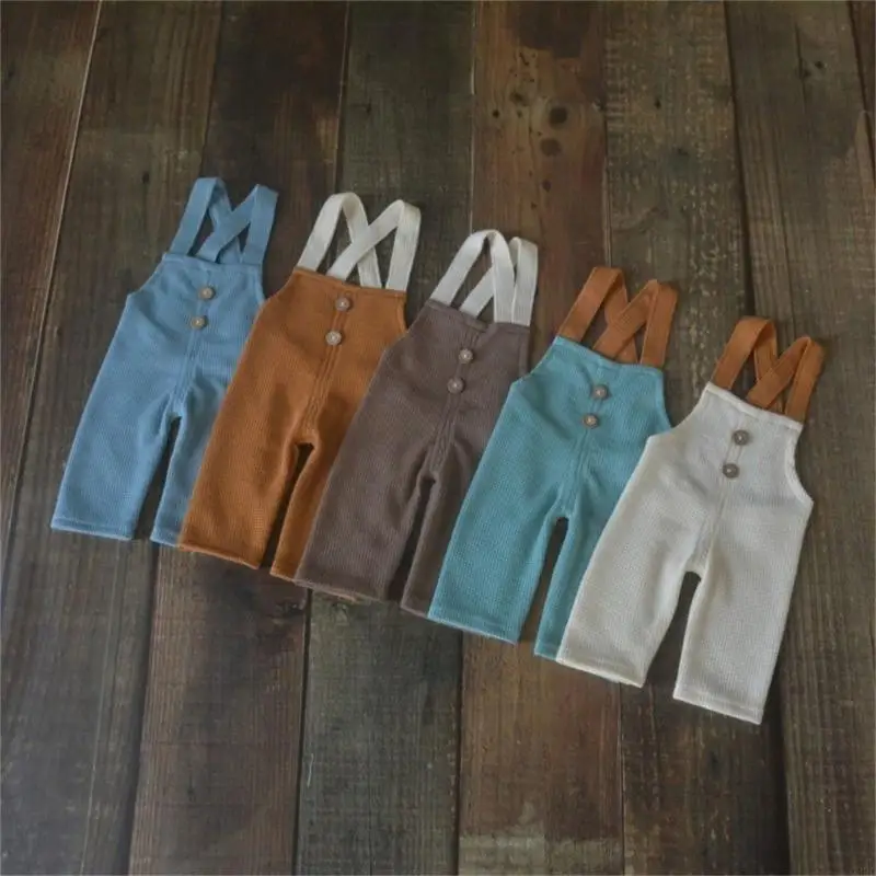 Q22d Baby Boys Little Gentleman Clothing Pants Long Bants with Hat Newborn Photography Prop #3