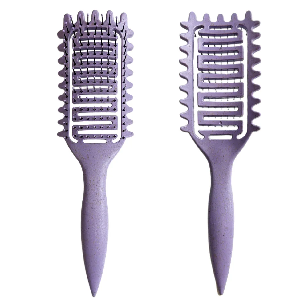 Curl Define Styling Brush Hollow Boar Bristle Detangling Hair Brush Tangled Hair Comb Shaping Defining Curls Hair Styling Tools