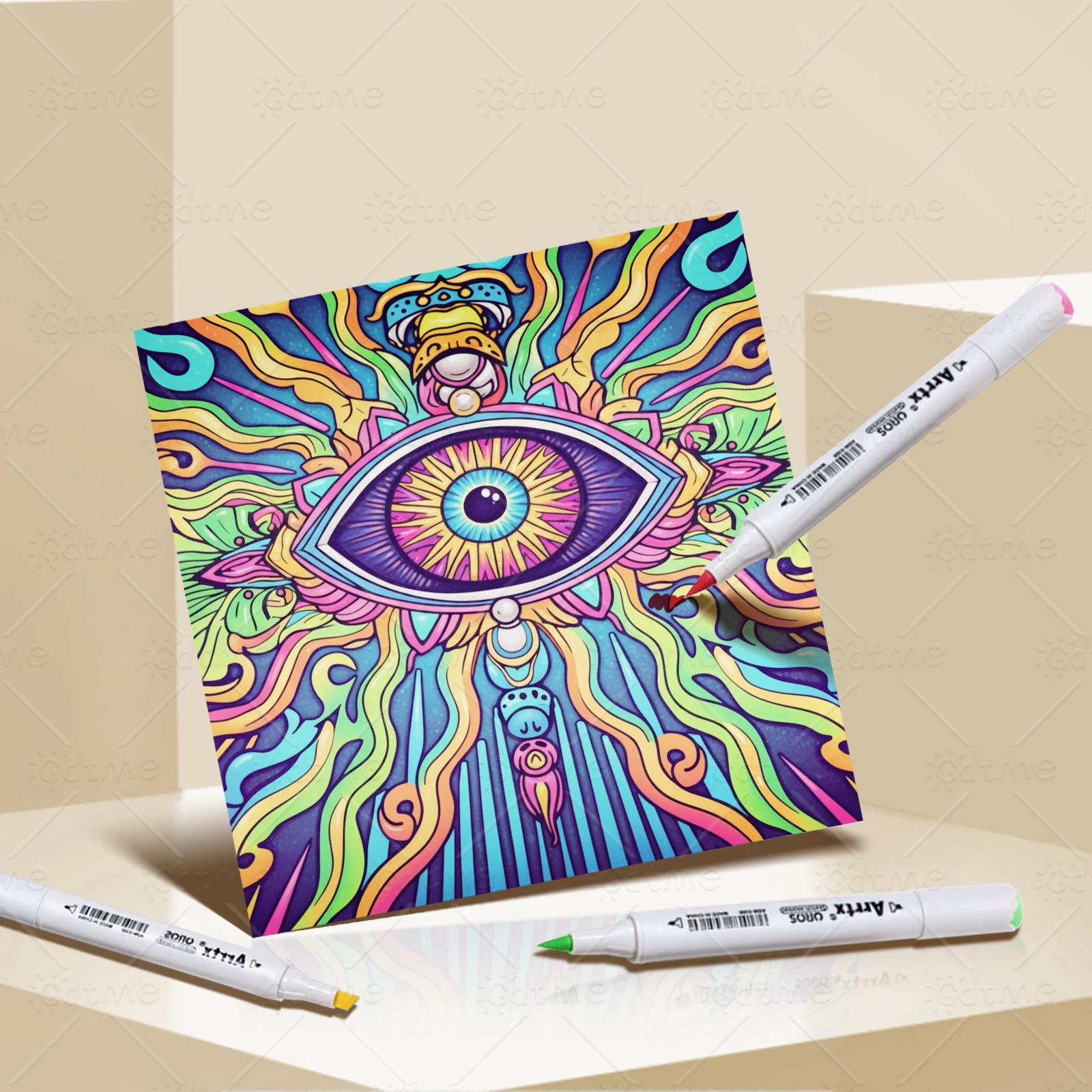 1 Stück Kunst Malbuch 24 Seiten Bilderbuch Geschenk für Geburtstagsfeier Stress abbauen Zeit totschlagen Graffiti Malerei Zeichnung Kunstbücher – Detail 6
