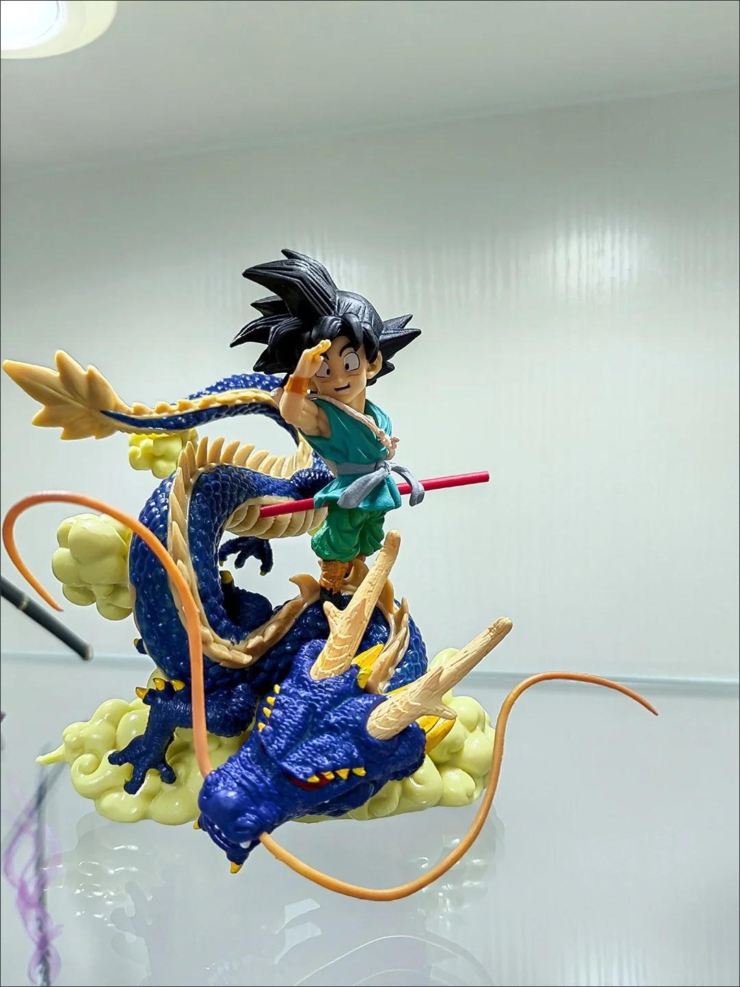 13CM Dragon Ball Anime Figure GoodBye Goku Shenron GT Son Goku Super Saiyan PVC Action Figure Collection Statue Model Toys Gift