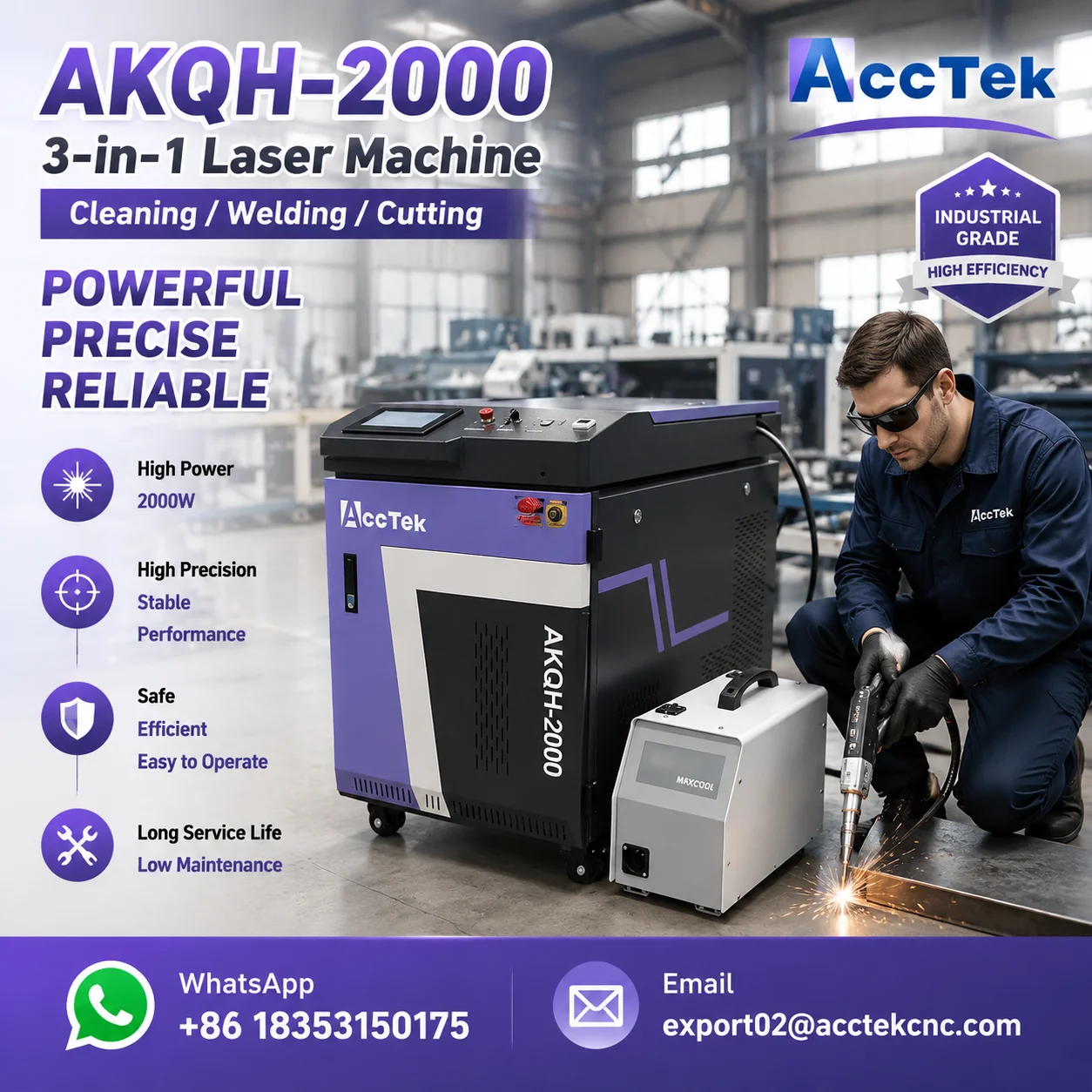 5 in 1 Laser Rust Paint Cleaning Welding Cutting Machine 3000W High Power Handheld Fiber Laser Welder for Metal Fabricationust