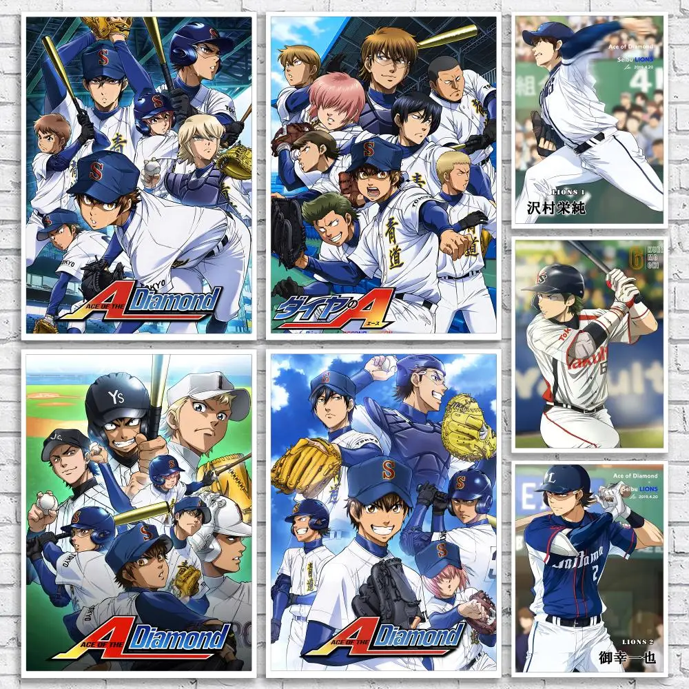 Sports Anime A-Ace of Diamond Poster Versatile HD Waterproof Wall Art Self-Adhesive Decor for Any Space Ideal Gift