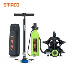 SMACO S400 Scuba Diving Equipment Snorkel Mask Diving Oxygen Tank Cylinder Underwater Breathing Device Portable Mini Scuba Tank