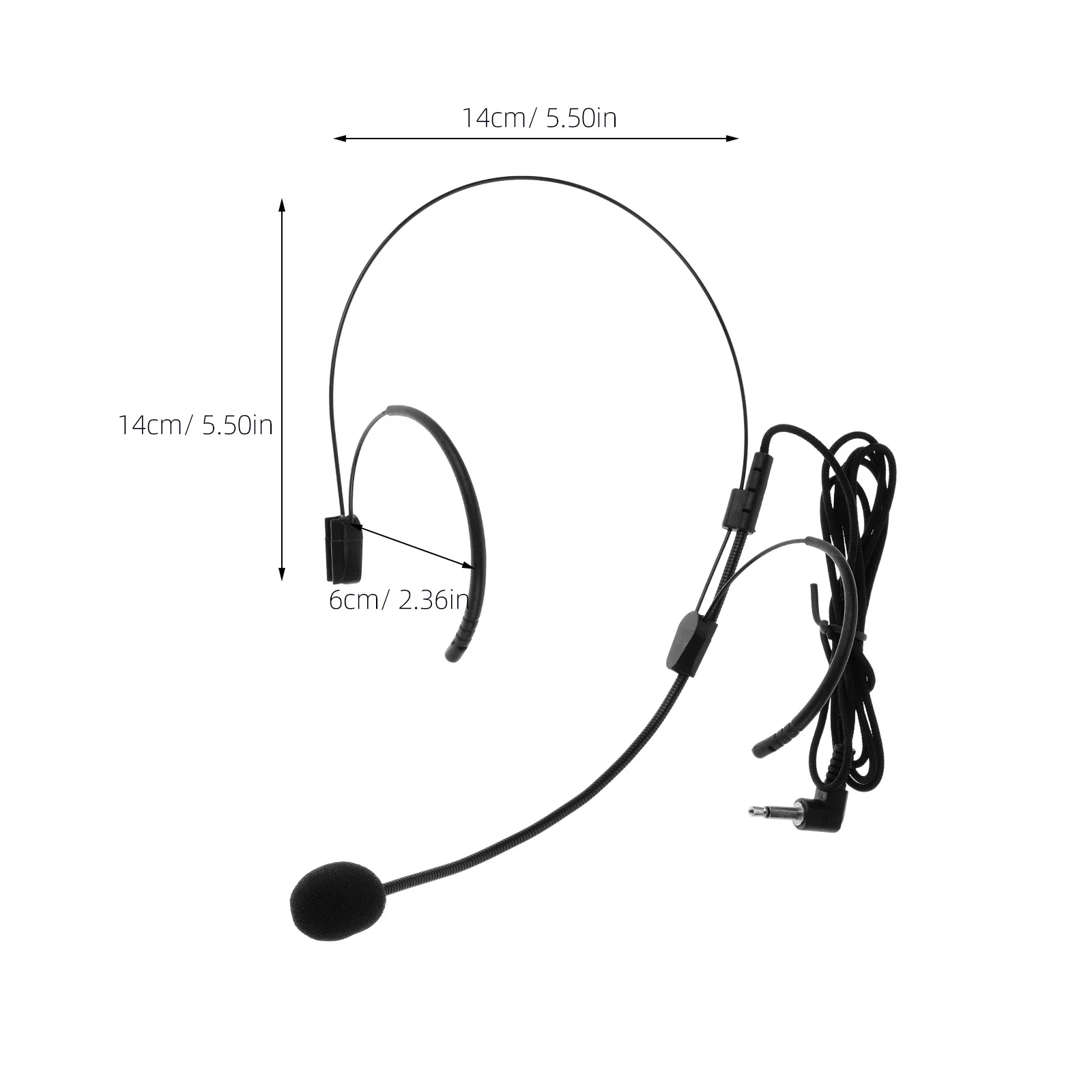 ไมโครโฟนแบบคาดศีรษะสำหรับมืออาชีพ น้ำหนักเบา ดีไซน์กะทัดรัด ไมโครโฟนแบบแฮนด์ฟรีสำหรับการร้องเพลง การแสดง การสอน และเครื่องขยายเสียง