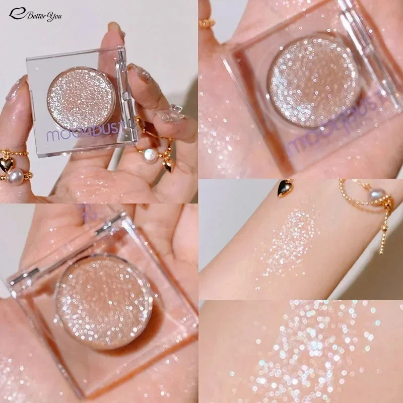 Diamond Waterproof Eye Shadow Palette Gorgeous Glitter Eyeshadow Glossy Shiny Highlighter Shadow Shimmer Eyes Brighten Makeup
