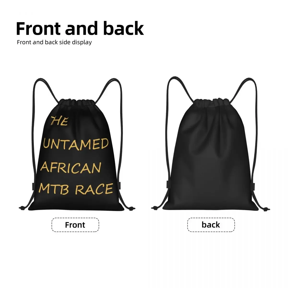 zy na zamówienie Gold The Untamed African MTB Race Drawstring Bags Чоловіки Жінки Легкий велосипед Спортивний рюкзак для зберігання в тренажерному залі