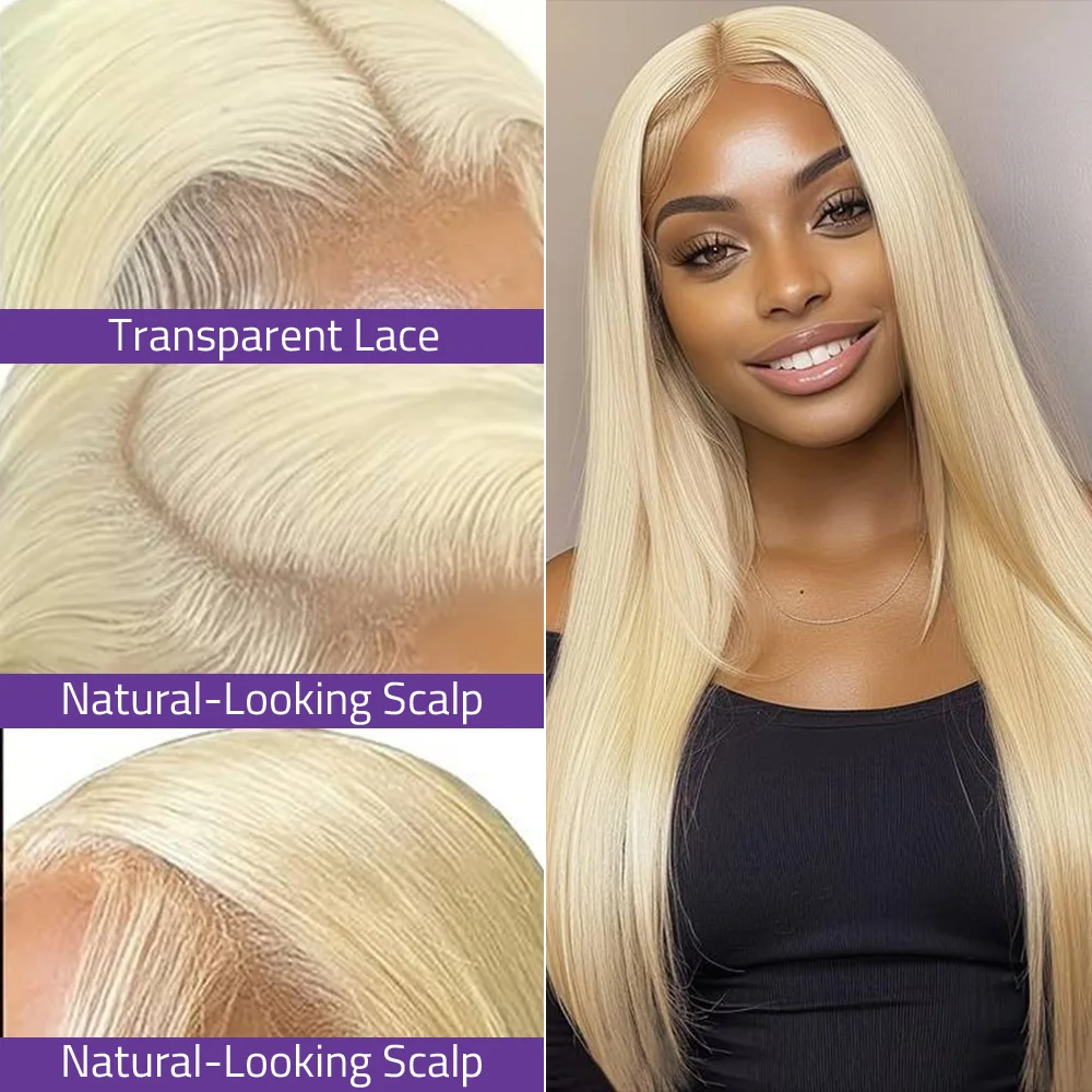 40 بوصة العظام شعر طبيعي مفرود الدانتيل الباروكات 13x4 و 13x6 HD الدانتيل أمامي # 613 باروكات برازيلية مقطوعة مسبقًا بلون أشقر للنساء