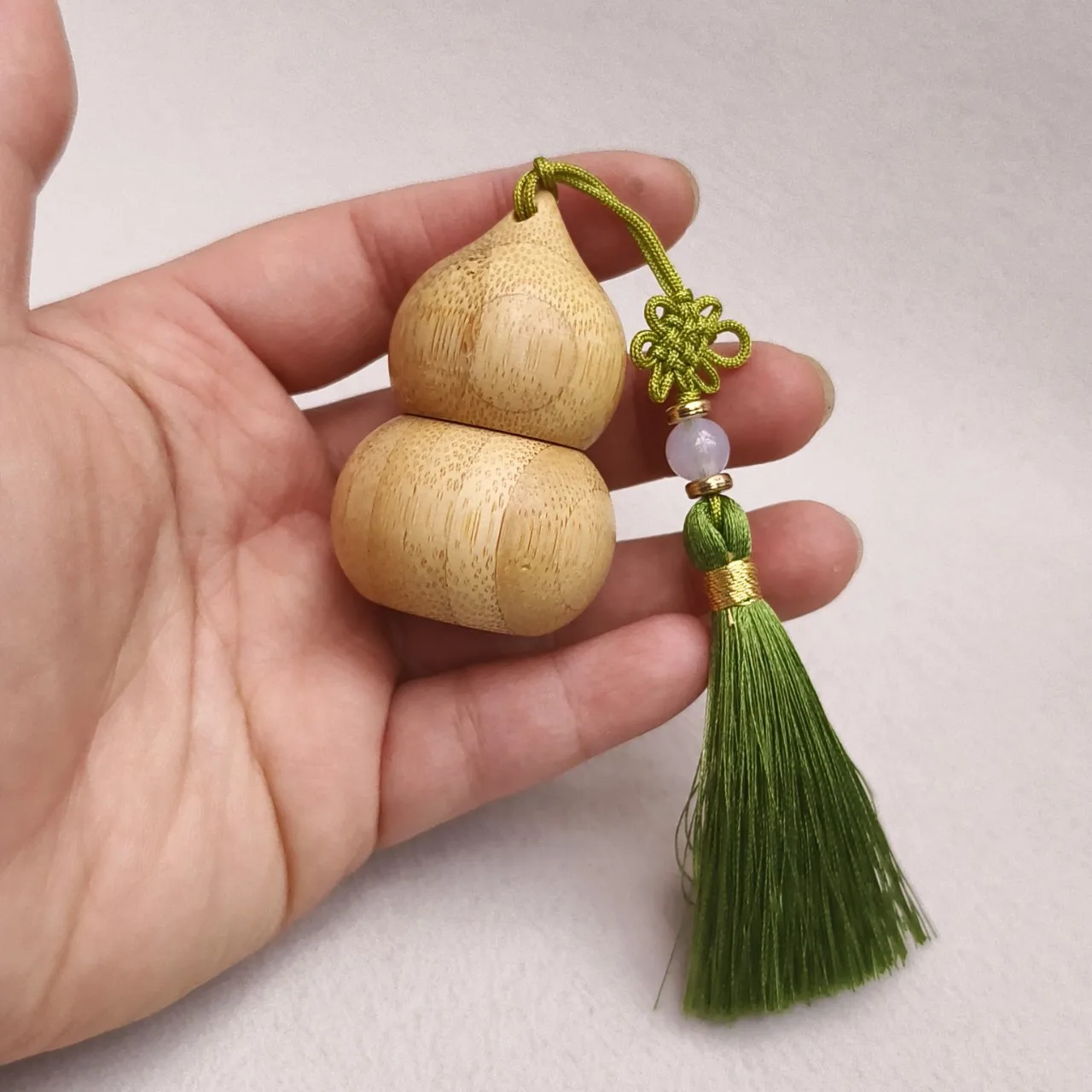 Bottiglia a rullo per olio essenziale di bambù con vetro nappa Bottiglia a rullo vuota a forma di zucca da 1 ml per miscelini di olio portatile