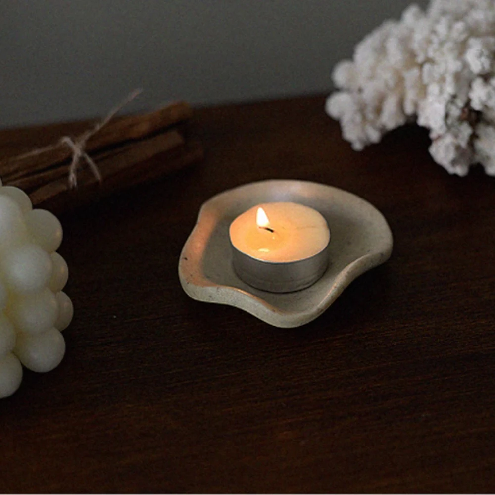 Concrete Tray Silicone Mold Aromatherapy Gypsum Candlestick Jewelry Display Plate Decor Candle Incense Tray cement silicone mold