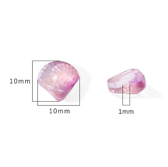 10mm 20pcs Loose pectinid glass Beads For Jewelry Making Diy Needlework AB Color Spacer Faceted Glass  Wholesale