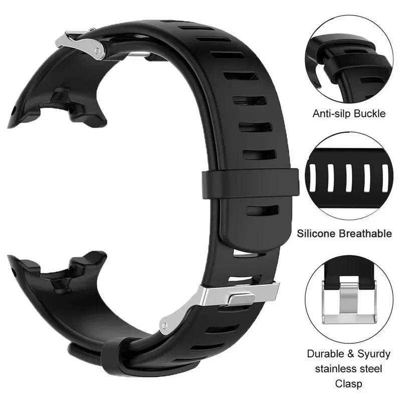 Silicone Sport Strap For Suunto D4 D4i Smart Watch Replacement Wristband bracelet For SUUNTO Novo Dive Watch With Tool Kits