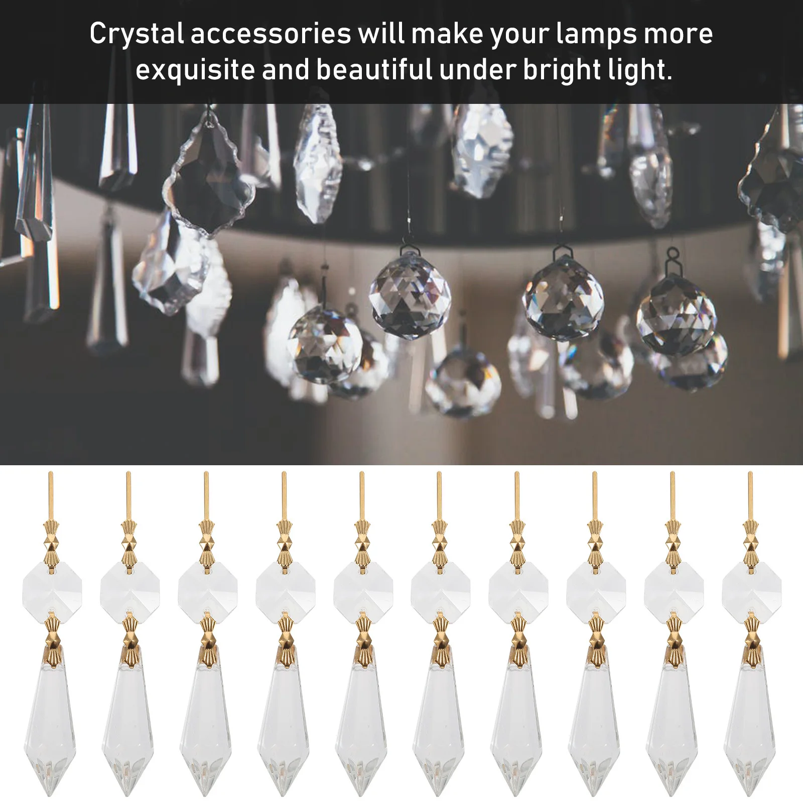 20 قطعة من كريستالات الثريا المائية البديلة، ديكور معلق شفاف لغرفة المعيشة وغرفة الطعام