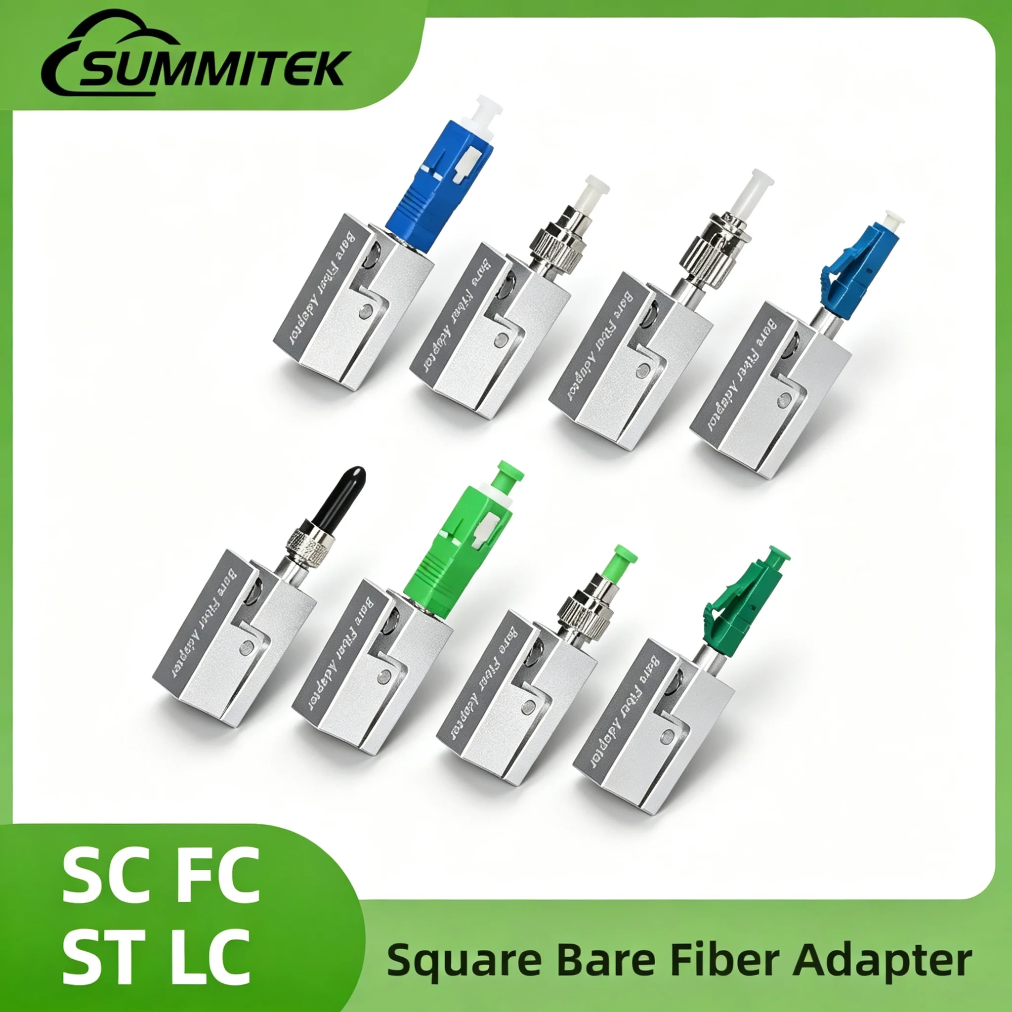 SUMMITEK FC SC ST LC Square Bare Adapter Optic Fiber Connector Flange Temporary Succeeded OTDR Test Coupler