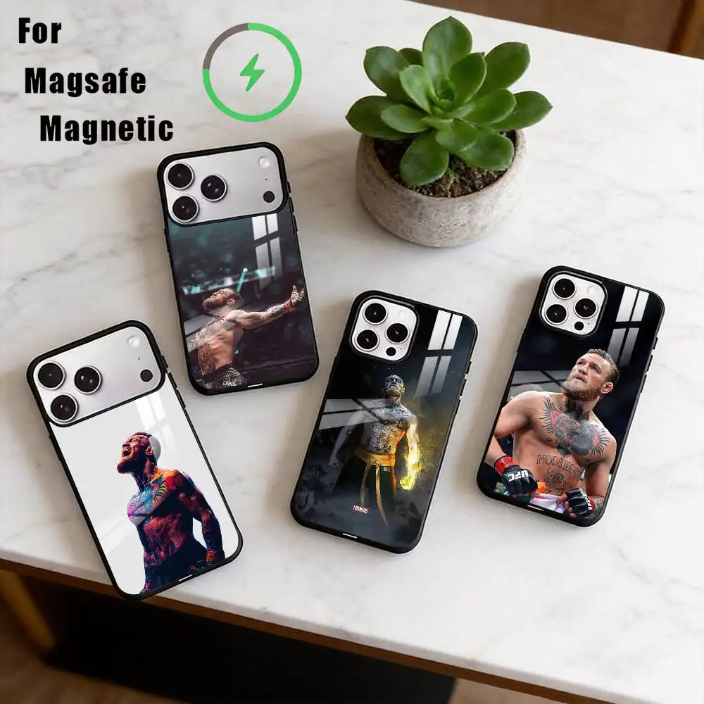 

C-Conor McGregor Phone Case For iPhone17,16,15,14,13,12,11 Plus,Pro Magnetic For Magsafe Wireless Charging
