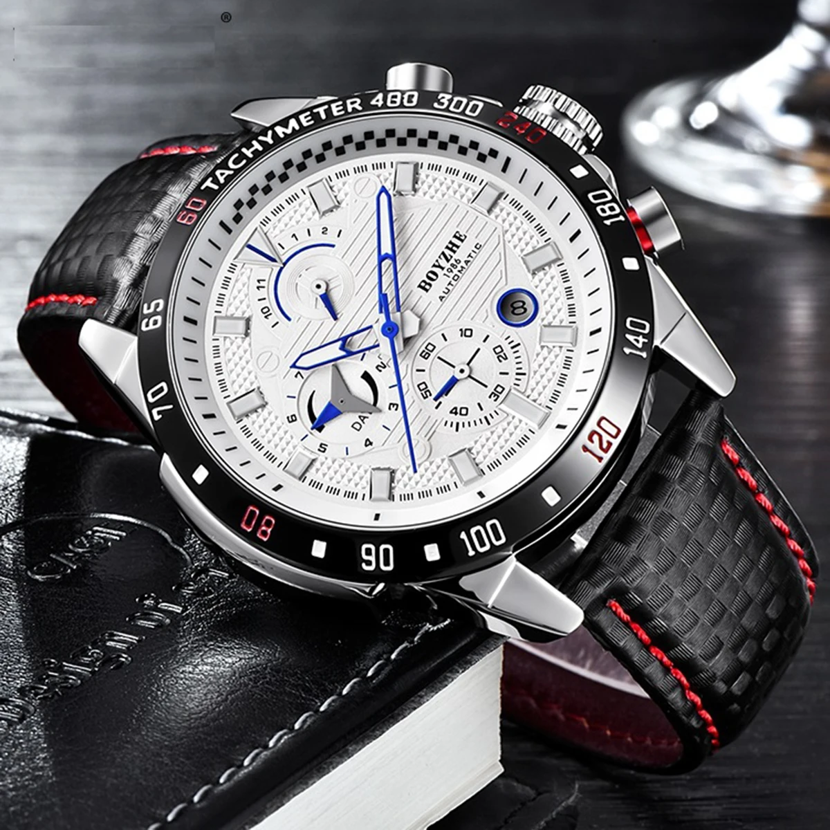 ساعات ميكانيكية أوتوماتيكية بالكامل من BOYZHE، ساعات رجالية كاجوال، ساعات رجالية شهم