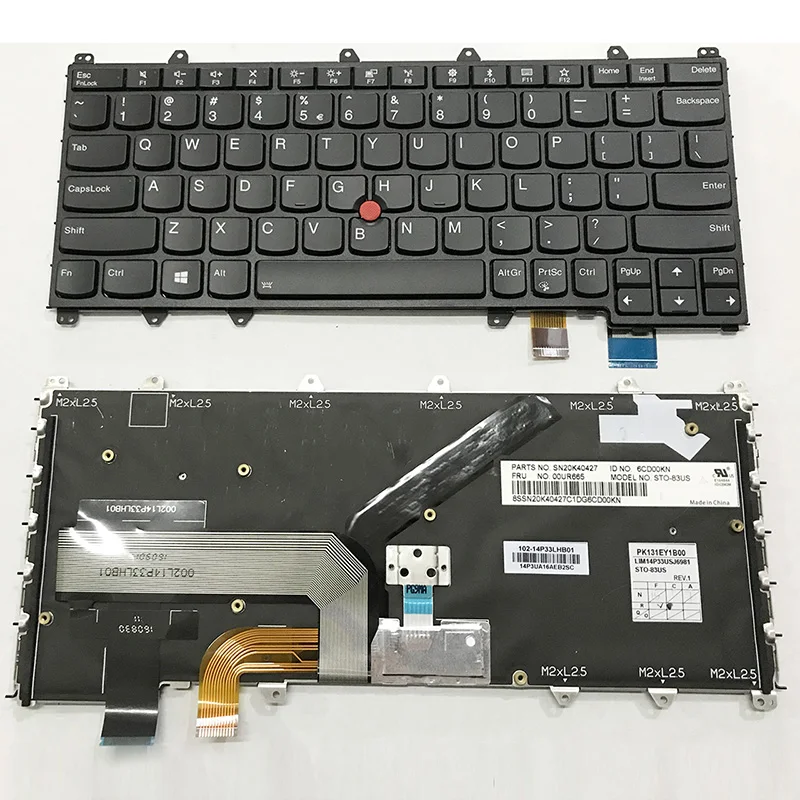 Imagem -04 - Teclado para Notebook Lenovo Yoga Eua ui Reino Unido sp 260s 370 X380 Thinkpad s1 2ª Geração s1 3ª Geração s1 4ª Geração Novo