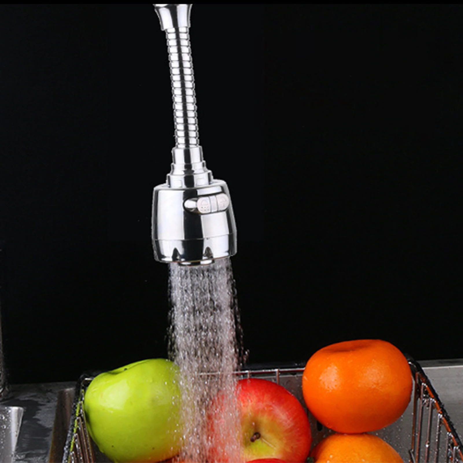 Ugello flessibile per rubinetto da 360 gradi 360 Lavello da cucina Aeratore Extender Rubinetto girevole Lavello Tubo flessibile Spruzzatore