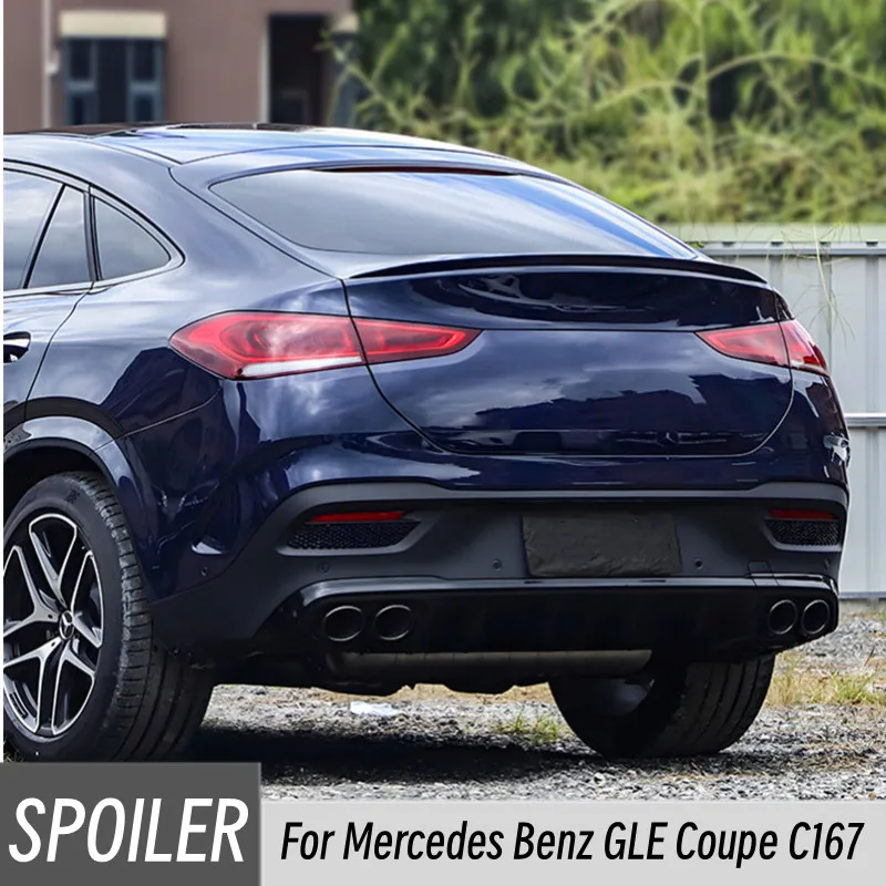 Rear Spoiler Wing Tail Tuning Trunk For 2020-2024 Mercedes Benz GLE Coupe C167 GLE350 GLE400 GLE450 GLE 53 GLE63 AMG