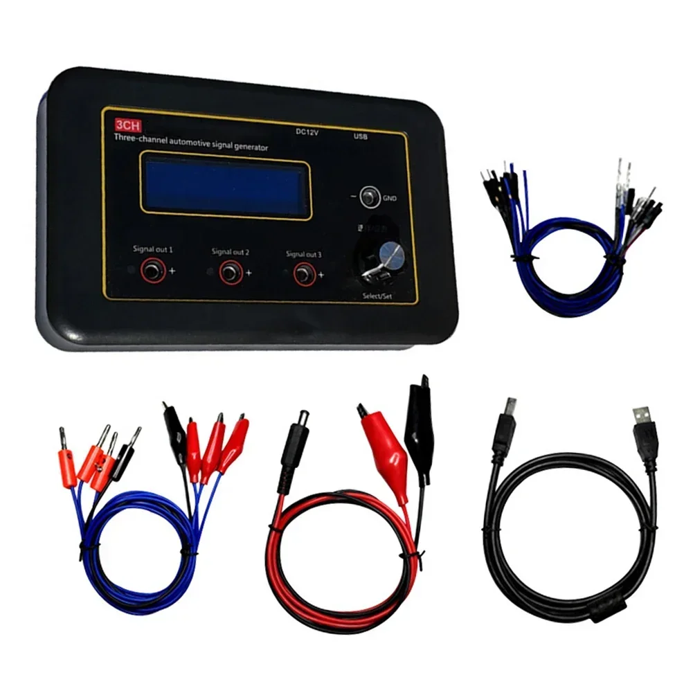 

AM-3CH Three Channel Automobile Signal Generator Crankshaft Camshaft Sensor Simulator Car ECU Computers Tester US Plugss