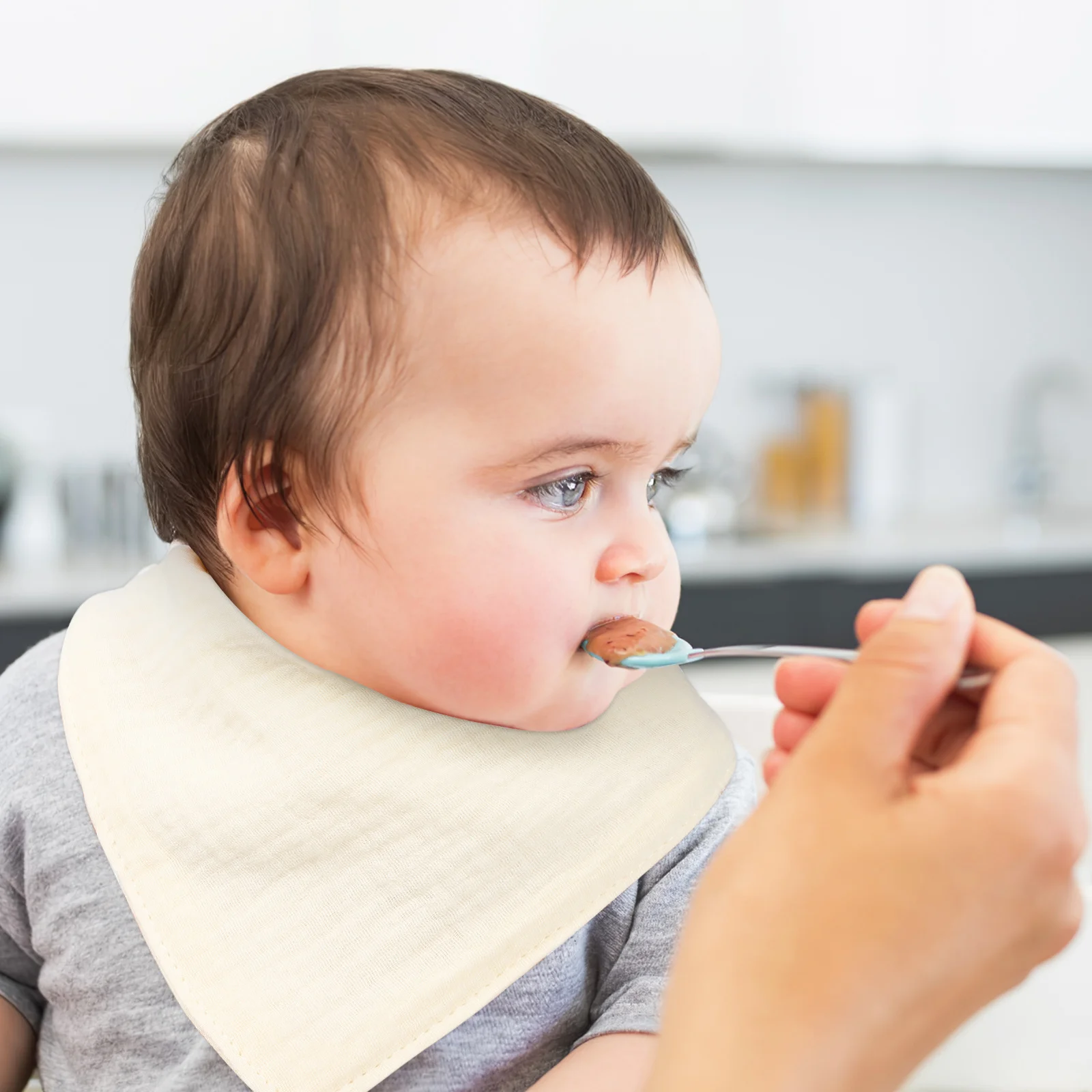 

6Pcs Baby Bibs Absorbent Infant Neck Scarf Soft Drool Bibs for Teething Newborns 0-6 Months Machine Washable Dribble Protection