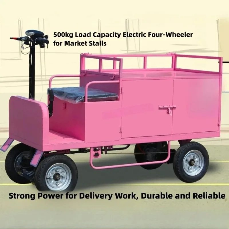 

4 Wheel Electric Stall Cart Mobile Night Market Stall Multi Function Dessert Cold Drink Food Snack Cart For Business Startup