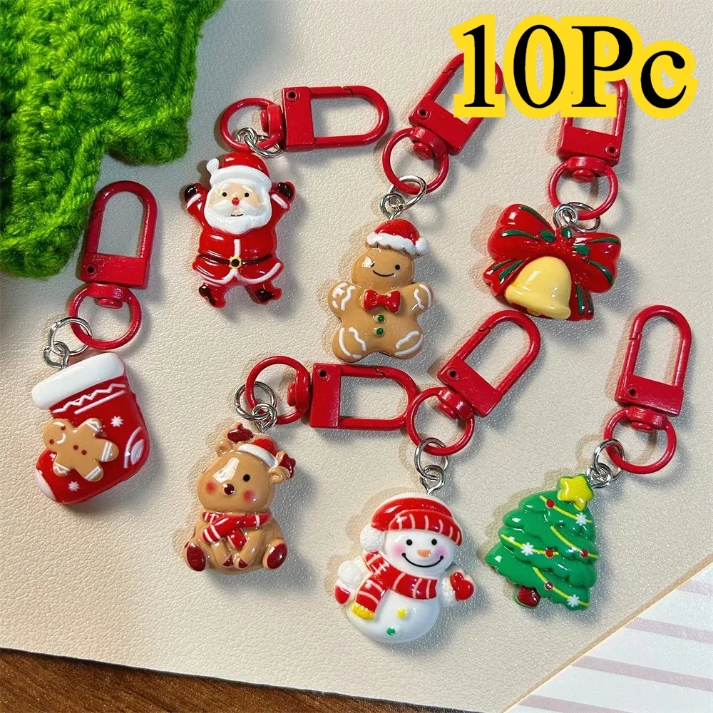LLavero de Papá Noel de alce de dibujos animados, 10-30 Uds., fiesta de Navidad, cumpleaños, Festival de Primavera, Año Nuevo, boda, Carnaval, regalo, celebración