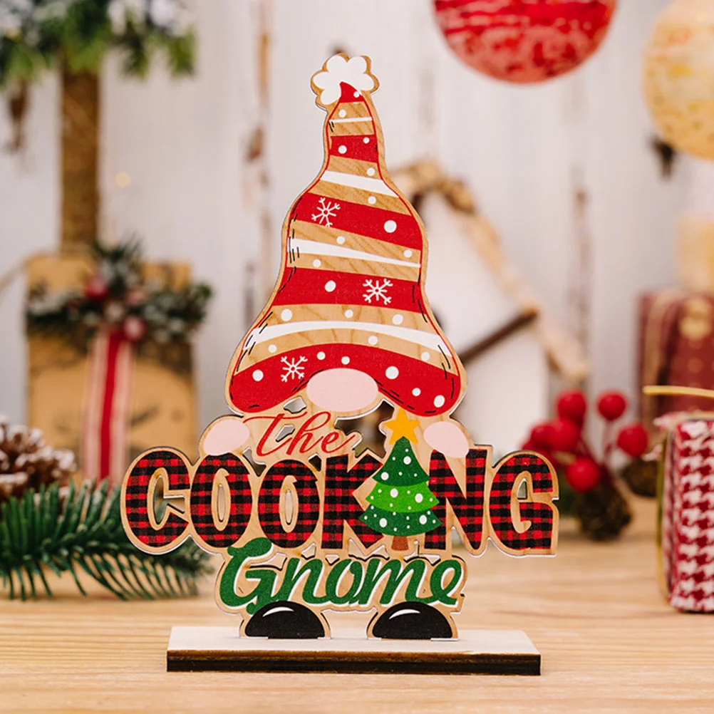 クリスマスデコレーション用木製テーブルセンターピース、ガーランドサイン、ホームパーティーデコレーション、ギフト、10個