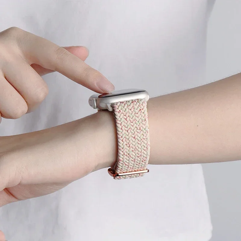 Nylon Strap for Apple Watch Band 10 9 8 7 45mm 41mm 42mm 46mm Ultra 49mm Breathable Comfortable Bracelet iWatch 6 5 4 SE2 Correa